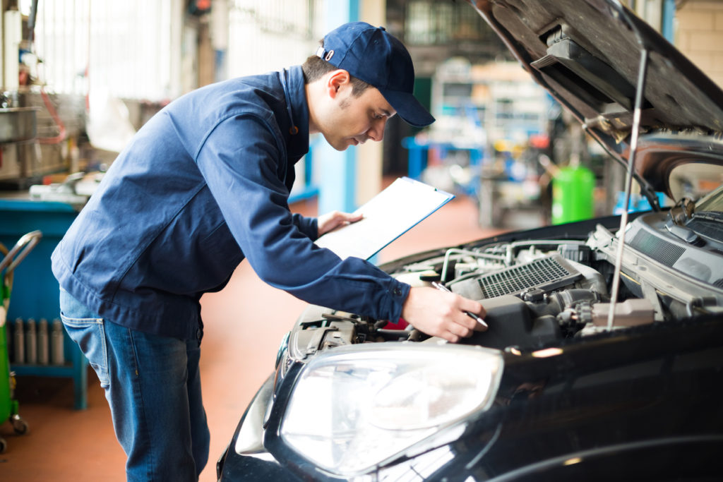 mechanic at work in garage