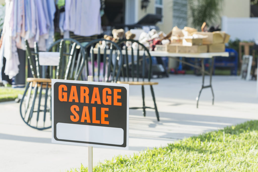 Sign at a garage sale