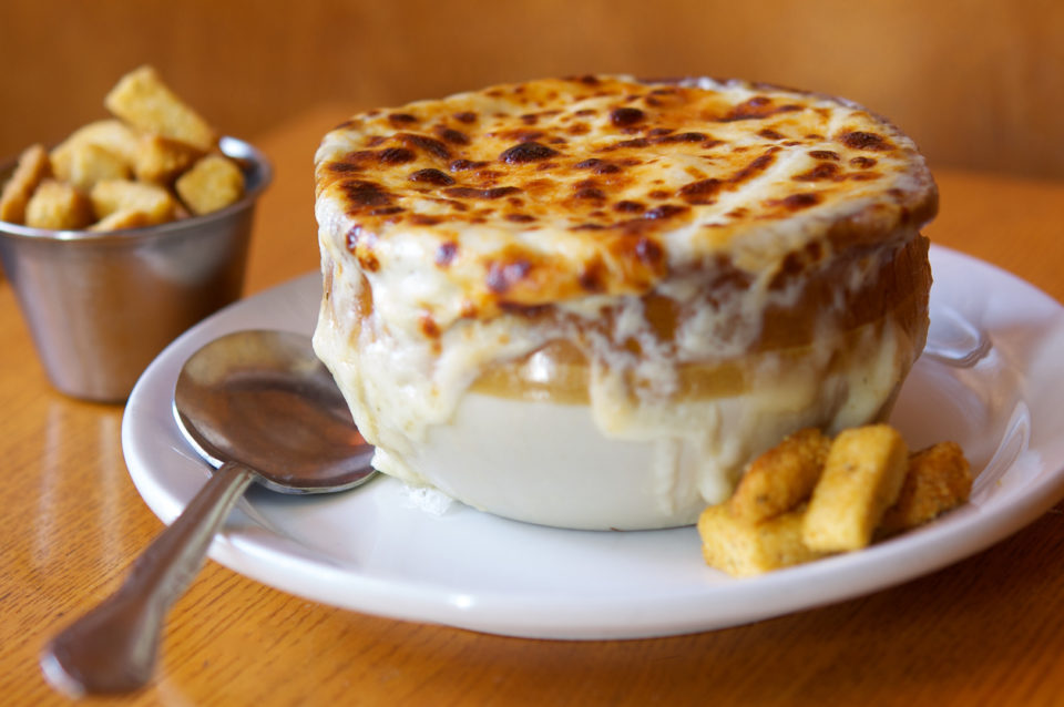 French Onion Soup with croutons