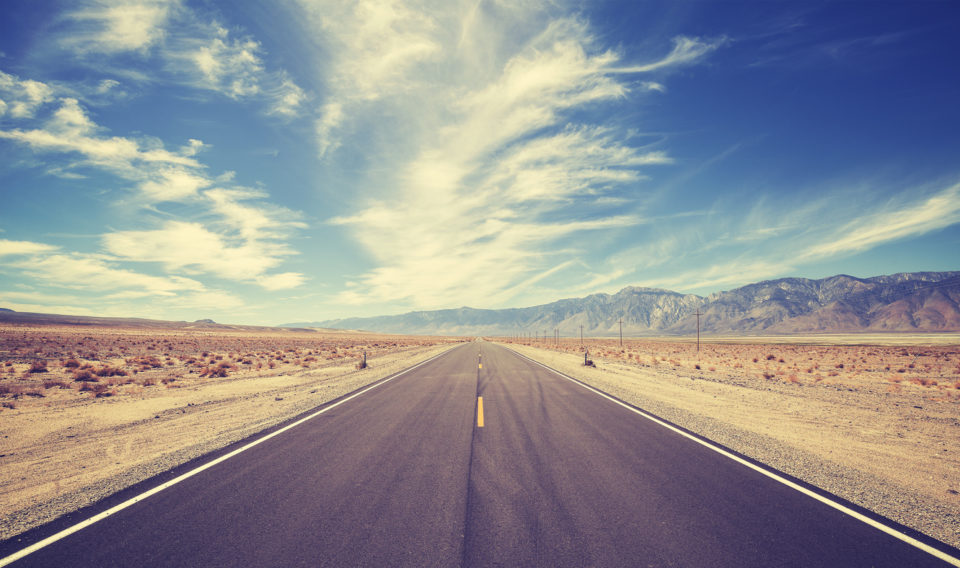 desert road and open sky