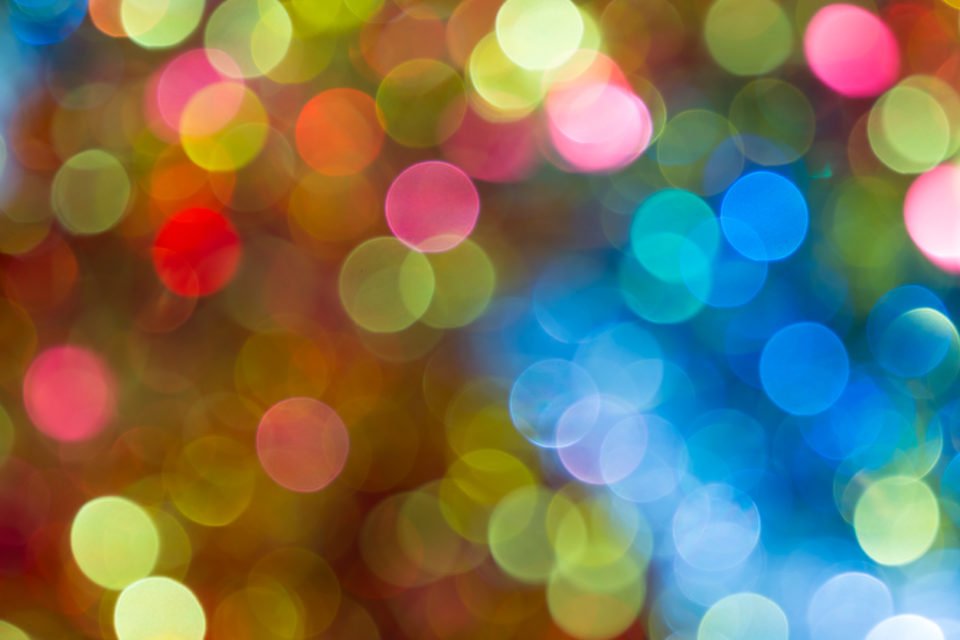Abstract bokeh background of light for celebration new year and Christmas
